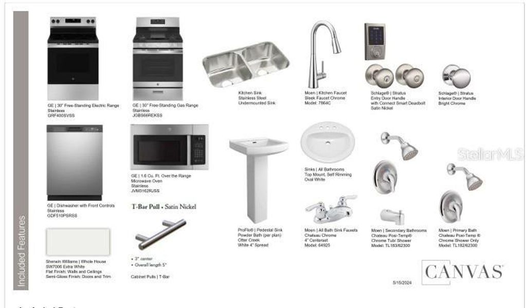 Sample of building materials used in homes in Waterstone, Groveland (Image 14).