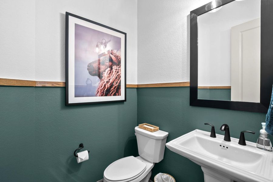 REPRESENTATIVE PHOTO:   A Half Bath provides privacy away from other bedrooms.