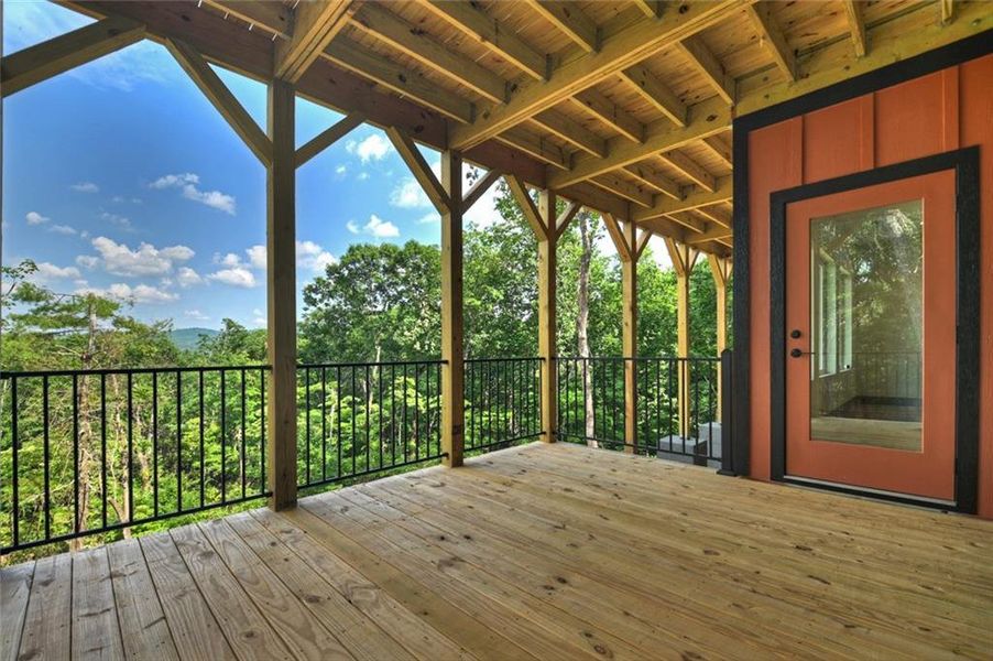 Exterior details and patio area of a home in , Ellijay (Image 24).