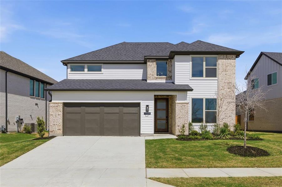 Front exterior of a new home in Talon Hills, Fort Worth, TX, highlighting curb appeal (Image 2). Front exterior of a new home in Talon Hills, Fort Worth, TX, highlighting curb appeal (Image 2).