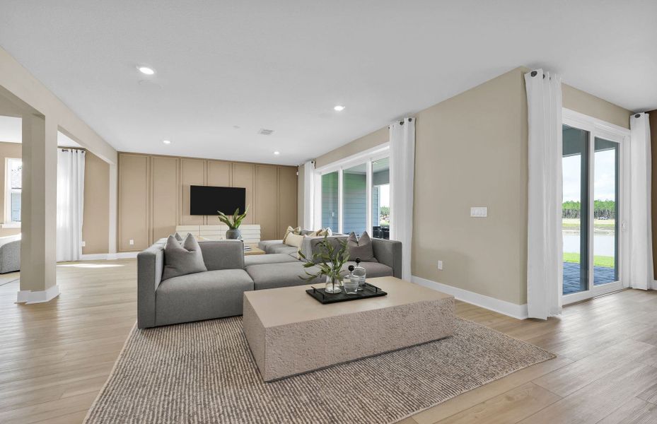 Furnished interior in a model home at Westerly Park at Wildlight in Wildlight (Image 20). Furnished interior in a model home at Westerly Park at Wildlight in Wildlight (Image 20).