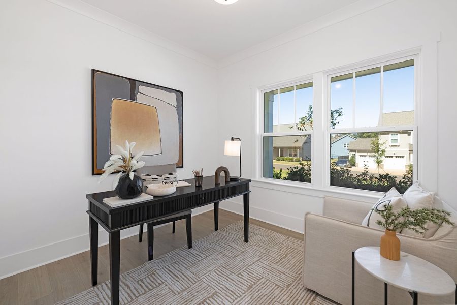 Furnished interior view inside a new home in Edgewater - The Links, Lancaster (Image 13). Furnished interior view inside a new home in Edgewater - The Links, Lancaster (Image 13).