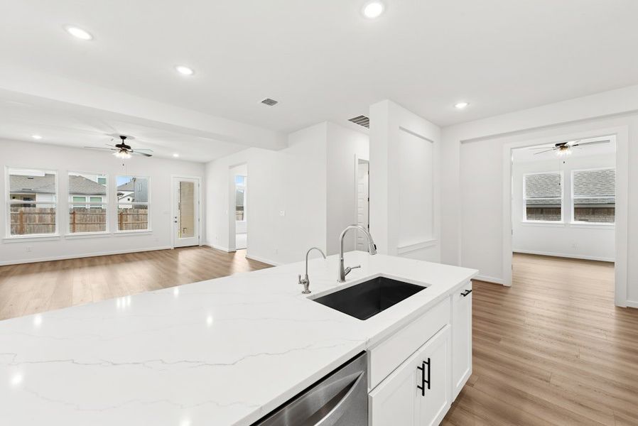 Furnished interior view inside a new home in University Heights, Round Rock (Image 10).