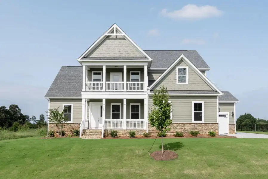 Representative exterior photo of a completed home built from the Berkeley by Greybrook Homes in Deer Brook, Mooresville, NC (Image 2). Representative exterior photo of a completed home built from the Berkeley by Greybrook Homes in Deer Brook, Mooresville, NC (Image 2).