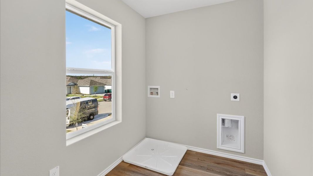 Representative unfurnished interior of a home built from the Davis by D.R. Horton in Hickory Grove, Krum (Image 15). Representative unfurnished interior of a home built from the Davis by D.R. Horton in Hickory Grove, Krum (Image 15).