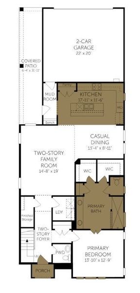 2D floor plan layout of this home in Landmark, Denton, TX (Image 2). 2D floor plan layout of this home in Landmark, Denton, TX (Image 2).
