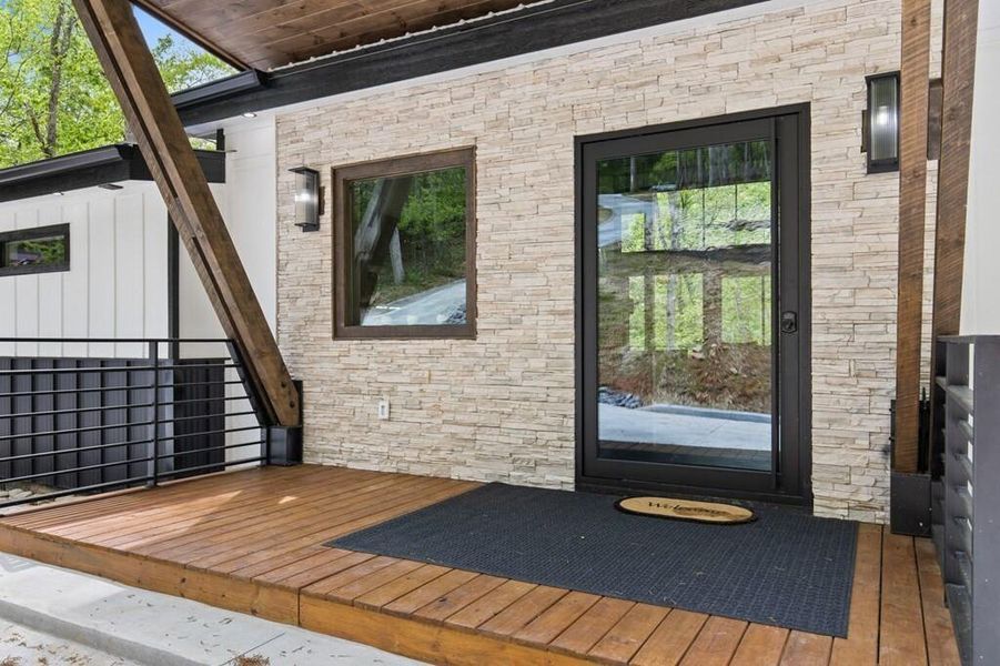 Exterior details and patio area of a home in , Blue Ridge (Image 30). Exterior details and patio area of a home in , Blue Ridge (Image 30).