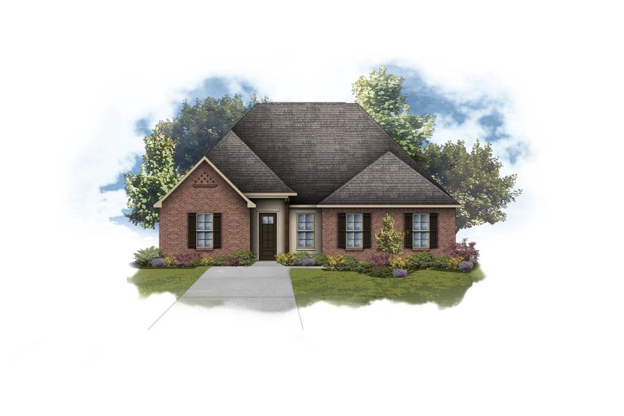 Representative exterior photo of a completed home built from the Harmony II A by DSLD Homes in Longleaf, Lumberton, TX (Image 1).