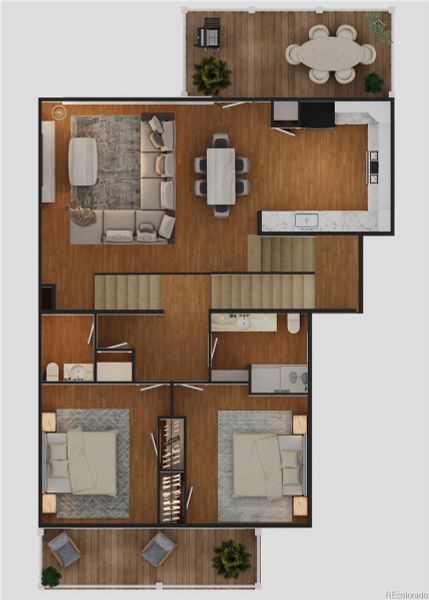 2D floor plan layout of this home in , Woodland Park, CO (Image 1).