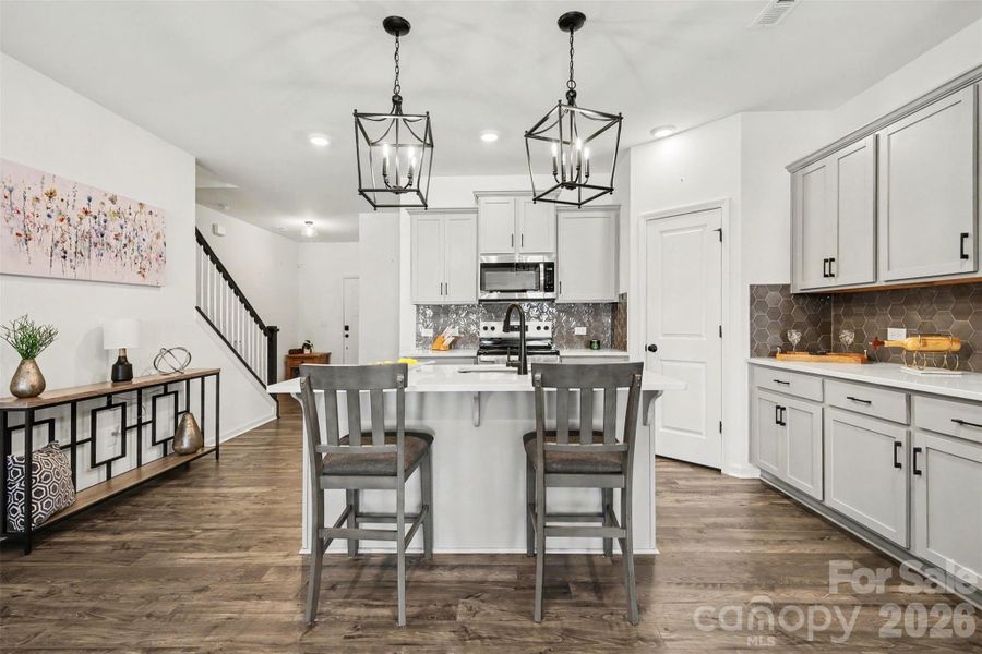 Furnished interior view inside a new home in , Clover (Image 26).