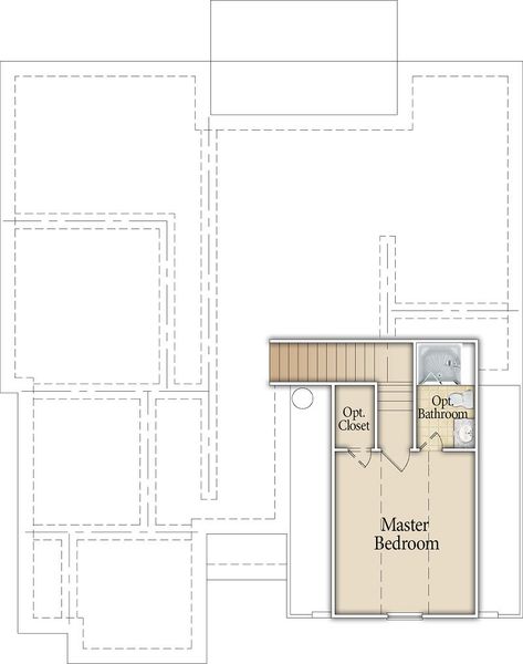 2D floor plan layout of this home in The Village at Sassafras, Allenhurst, GA (Image 3).