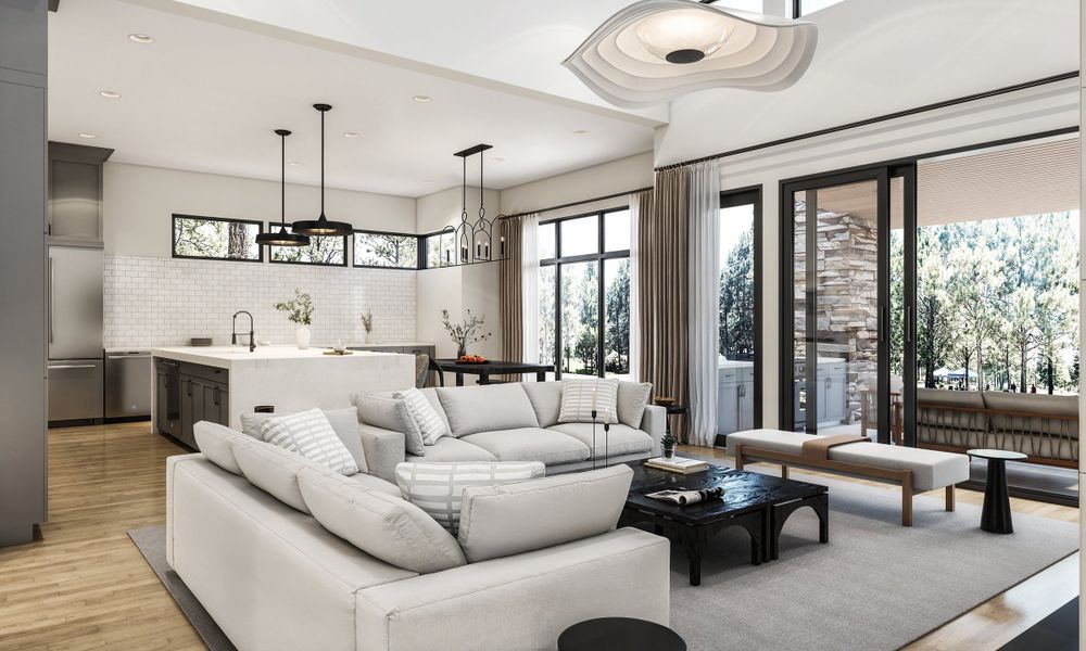 Representative furnished interior of a home built from the Residence 2 by Trumark Homes in The Summit at Castle Pines, Castle Pines (Image 9).