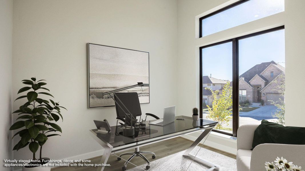 Furnished interior view inside a new home in Lariat 60', Liberty Hill (Image 9). Furnished interior view inside a new home in Lariat 60', Liberty Hill (Image 9).