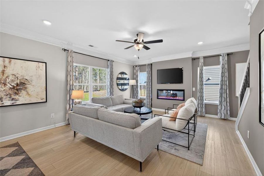 Furnished interior view inside a new home in Saddle Ridge, Calhoun (Image 27). Furnished interior view inside a new home in Saddle Ridge, Calhoun (Image 27).