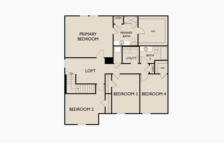 2D floor plan layout for the Solstice by Starlight Homes in Oakfield Lakes, Parrish, FL (Image 2). 2D floor plan layout for the Solstice by Starlight Homes in Oakfield Lakes, Parrish, FL (Image 2).