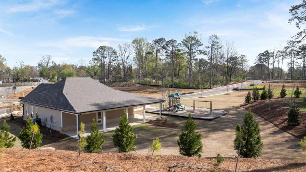 Front exterior of a new home in Fairhaven, Lithia Springs, GA, highlighting curb appeal (Image 1). Front exterior of a new home in Fairhaven, Lithia Springs, GA, highlighting curb appeal (Image 1).