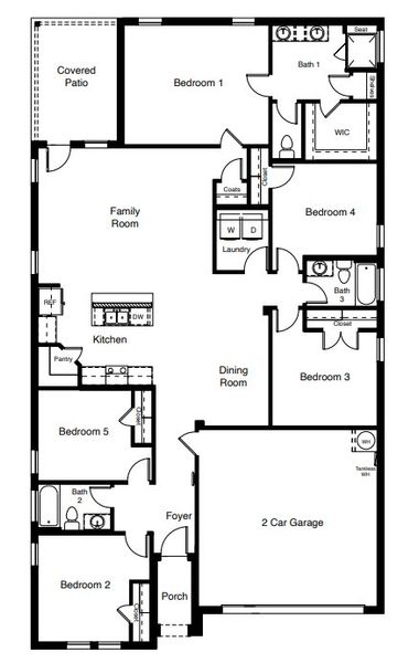 2D floor plan layout of this home in Westmont, Lubbock, TX (Image 3).