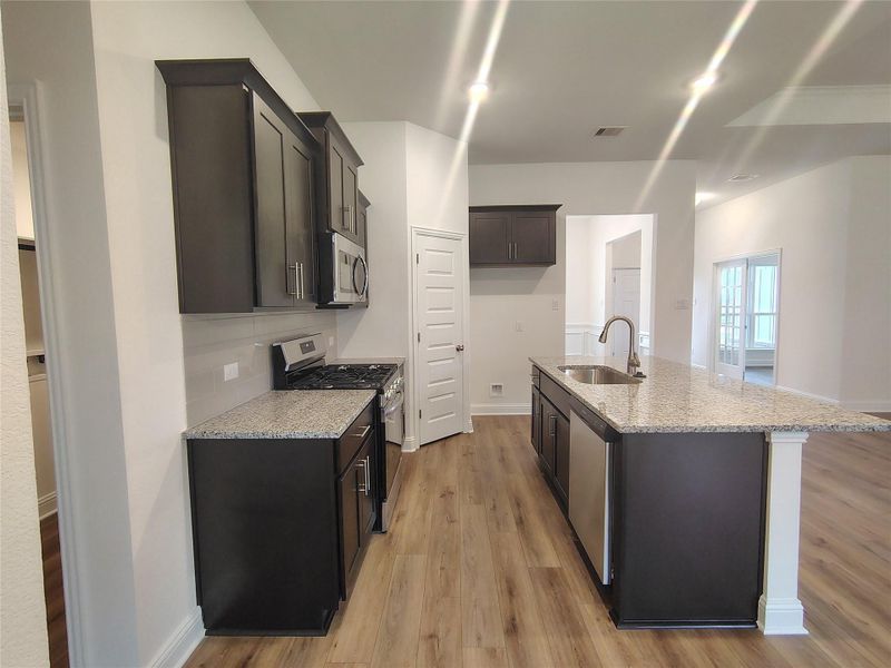Furnished interior view inside a new home in Greystone, Angleton (Image 4). Furnished interior view inside a new home in Greystone, Angleton (Image 4).