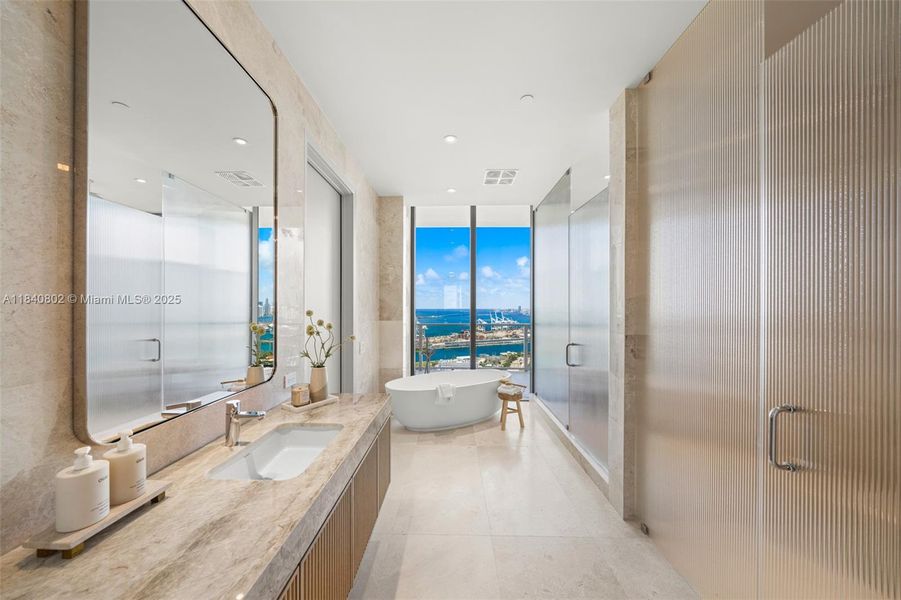 Furnished interior view inside a new home in , Miami Beach (Image 54).