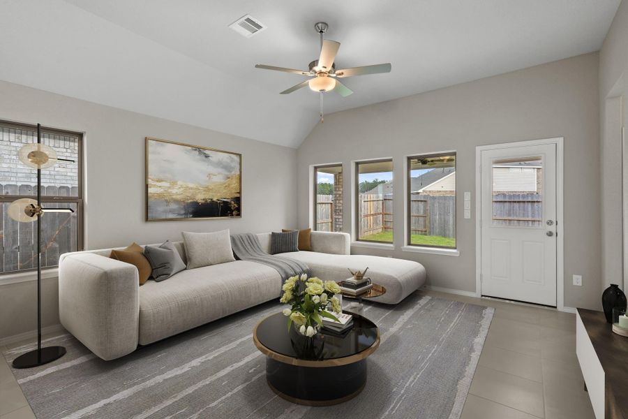 Furnished interior view inside a new home in The Trails, New Caney (Image 5).