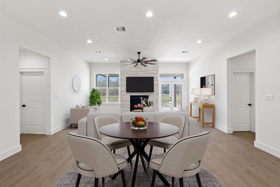 Furnished interior view inside a new home in , Bedias (Image 10).