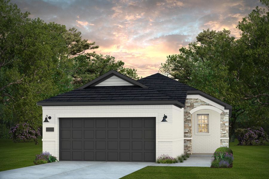 Representative exterior photo of a completed home built from the Alpine by Del Webb in Del Webb Fulshear, Fulshear, TX (Image 29). Representative exterior photo of a completed home built from the Alpine by Del Webb in Del Webb Fulshear, Fulshear, TX (Image 29).