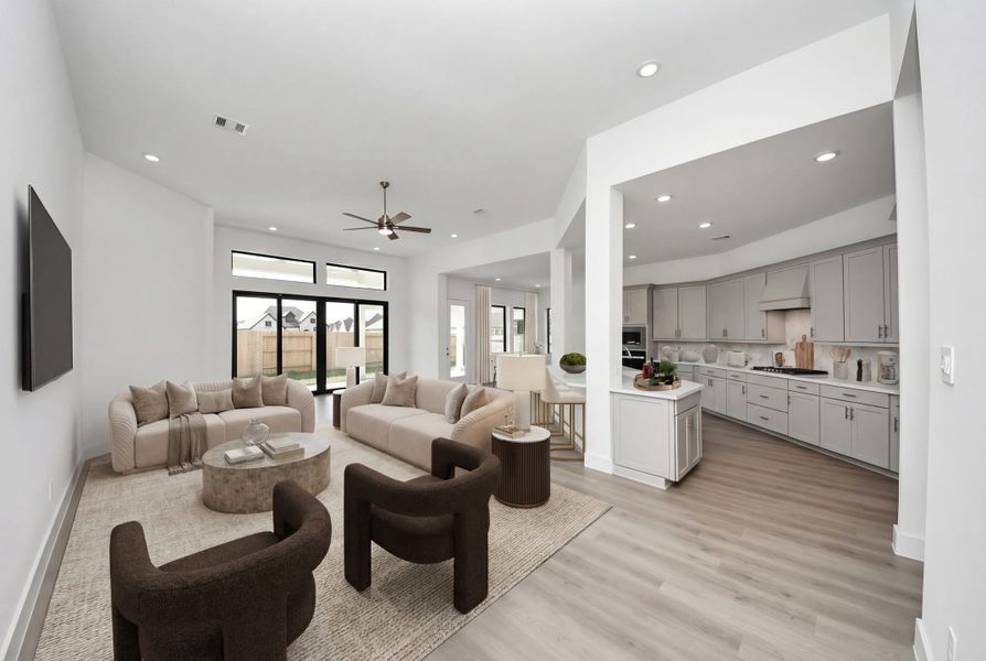 Representative furnished interior of a home built from the Fredericksburg by Beazer Homes in Legacy, League City (Image 5).