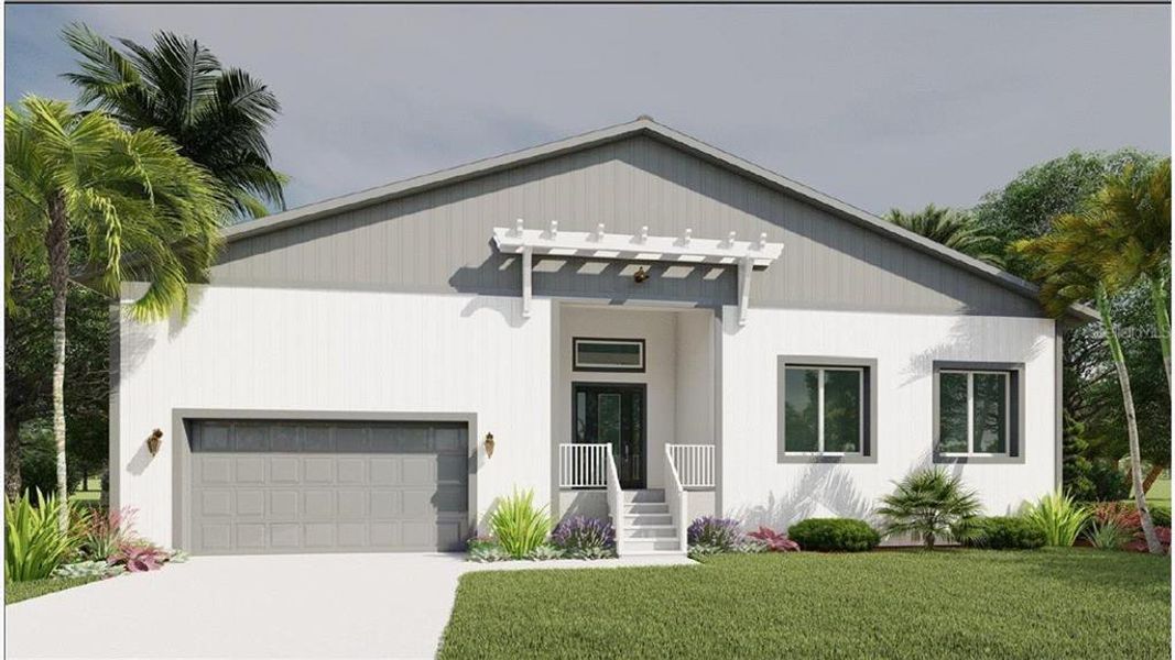 Front exterior of a new home in , Port Charlotte, FL, highlighting curb appeal (Image 1). Front exterior of a new home in , Port Charlotte, FL, highlighting curb appeal (Image 1).