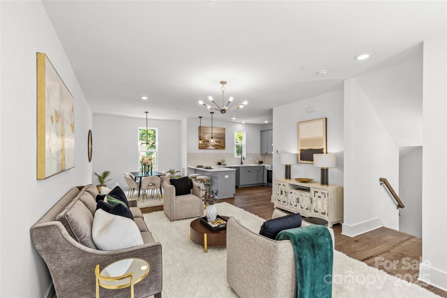 Furnished interior view inside a new home in , Charlotte (Image 4).