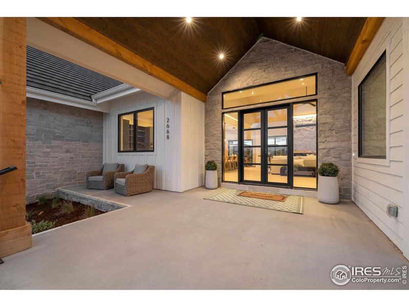 Front exterior of a new home in , Berthoud, CO, highlighting curb appeal (Image 2).