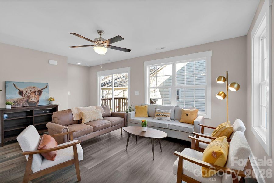 Spacious layout providing flexibility for furniture placement and creating a warm, relaxed atmosphere.