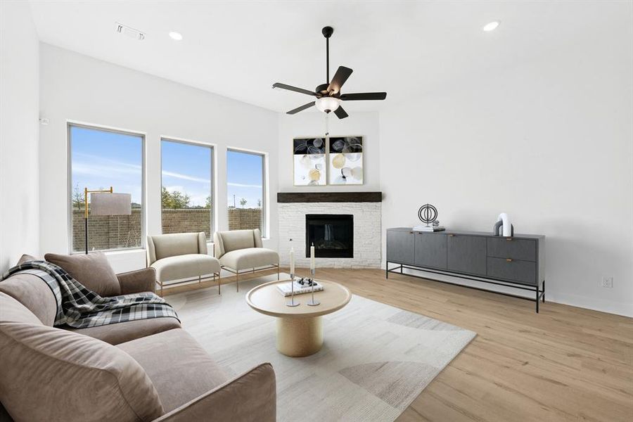 Furnished interior view inside a new home in South Pointe Cottage Series, Mansfield (Image 16). Furnished interior view inside a new home in South Pointe Cottage Series, Mansfield (Image 16).