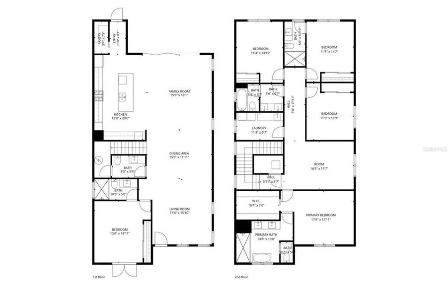 2D floor plan layout of this home in , Orlando, FL (Image 6). 2D floor plan layout of this home in , Orlando, FL (Image 6).
