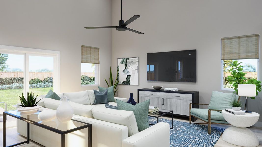 Great Room | Kodee | Sage Collection – Freedom at Anthem in Kyle, TX by Landsea Homes