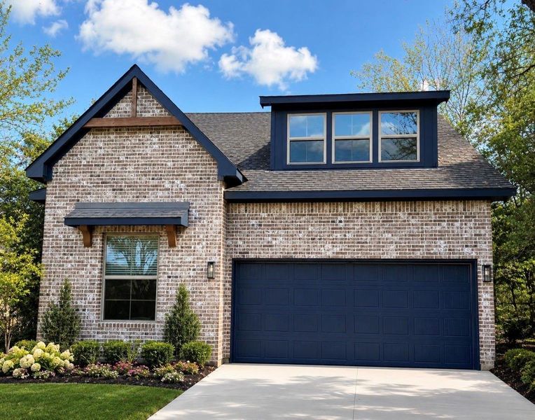 Front exterior of a new home in , Conroe, TX, highlighting curb appeal (Image 21).