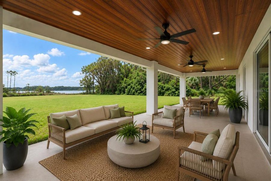 Exterior details and patio area of a home in , Umatilla (Image 3).