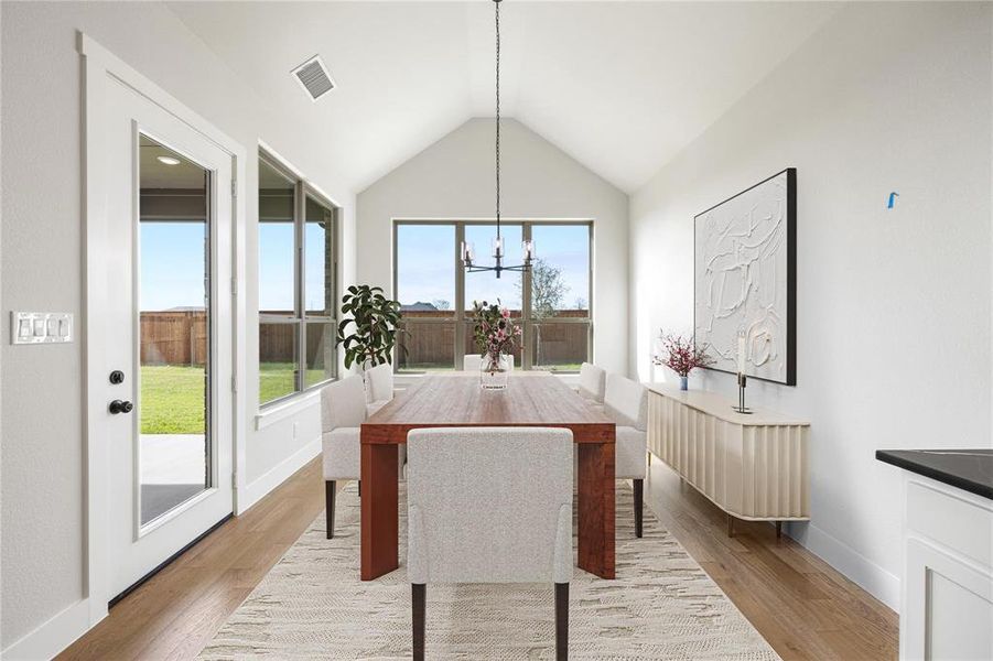 Furnished interior view inside a new home in Chatham Reserve, Providence Village (Image 9).