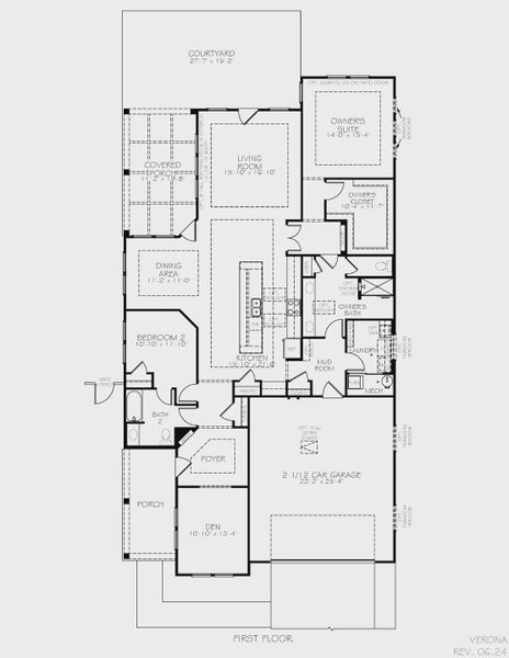 2D floor plan layout for the Verona by Epcon Communities in The Courtyards at Oak Grove, Durham, NC (Image 24). 2D floor plan layout for the Verona by Epcon Communities in The Courtyards at Oak Grove, Durham, NC (Image 24).