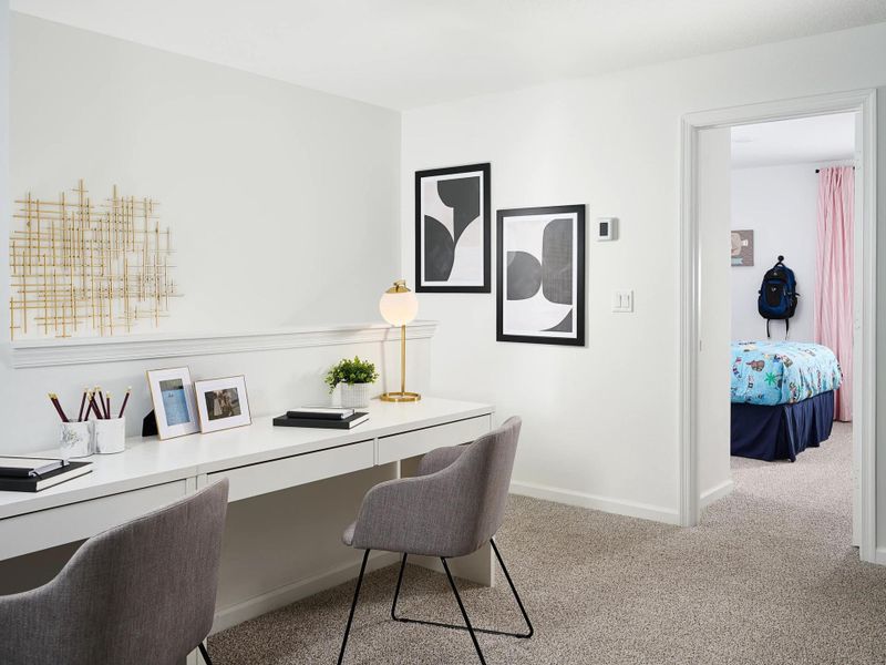 Photos are of a model home with the same floorplan; actual home may have a different features or layout orientation.