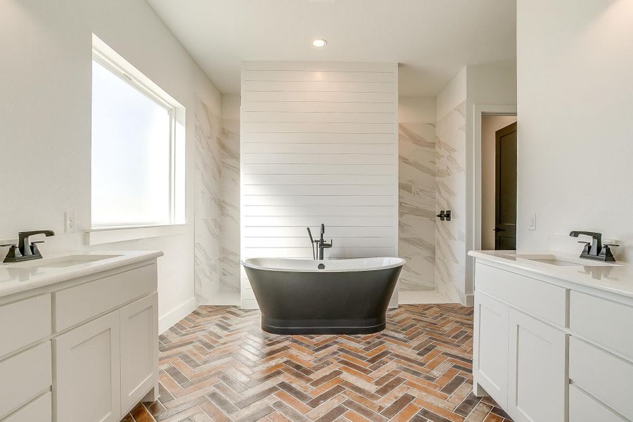 Representative furnished interior of a home built from the Pecan Grove by Trinity Classic Homes in Zion Trails, Poolville (Image 9).