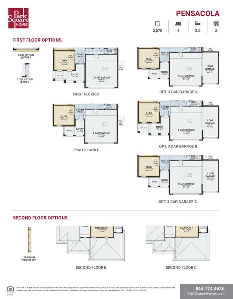 2D floor plan layout for the Pensacola by Park Square Residential in Summerbrooke, Mount Dora, FL (Image 5). 2D floor plan layout for the Pensacola by Park Square Residential in Summerbrooke, Mount Dora, FL (Image 5).