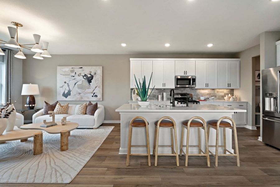 Representative furnished interior of a home built from the Tribeca by Tri Pointe Homes in Park Central, Georgetown (Image 15).