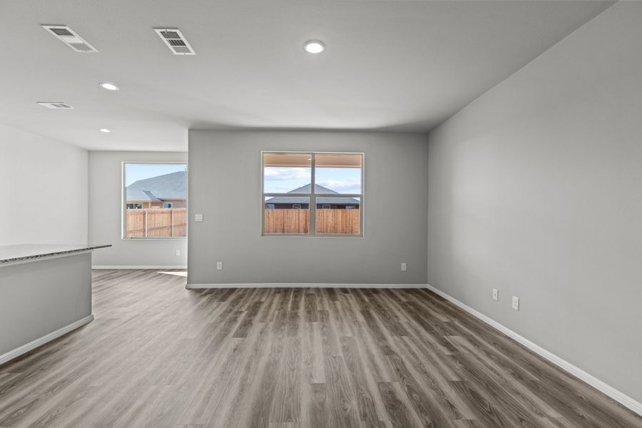 Representative unfurnished interior of a home built from the Tupelo by D.R. Horton in Yukon Ridge, Odessa (Image 15). Representative unfurnished interior of a home built from the Tupelo by D.R. Horton in Yukon Ridge, Odessa (Image 15).
