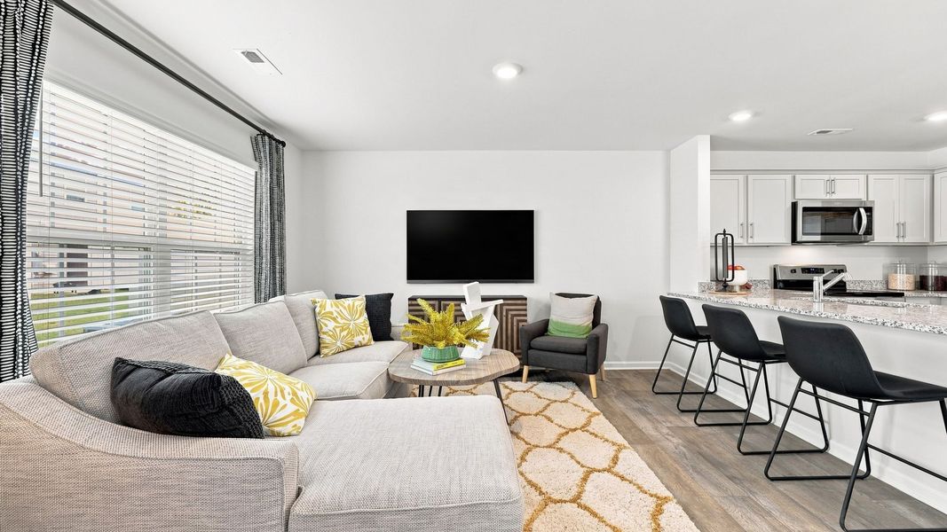Furnished interior view inside a new home in The Townes at Hunter Hill, Rocky Mount (Image 12).