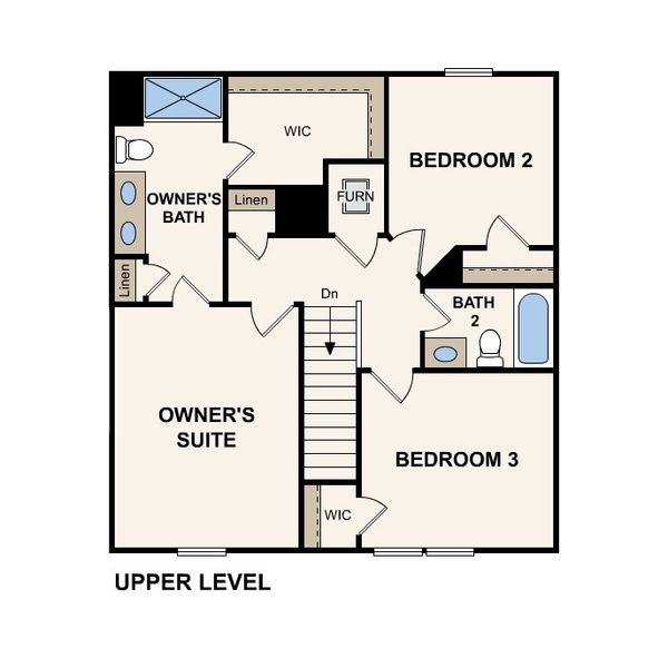 2D floor plan layout of this home in Hewett Landing, Supply, NC (Image 3).