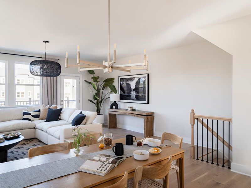 Representative furnished interior of a home built from the Wright by Tri Pointe Homes in Context at Oakhurst, Charlotte (Image 14).
