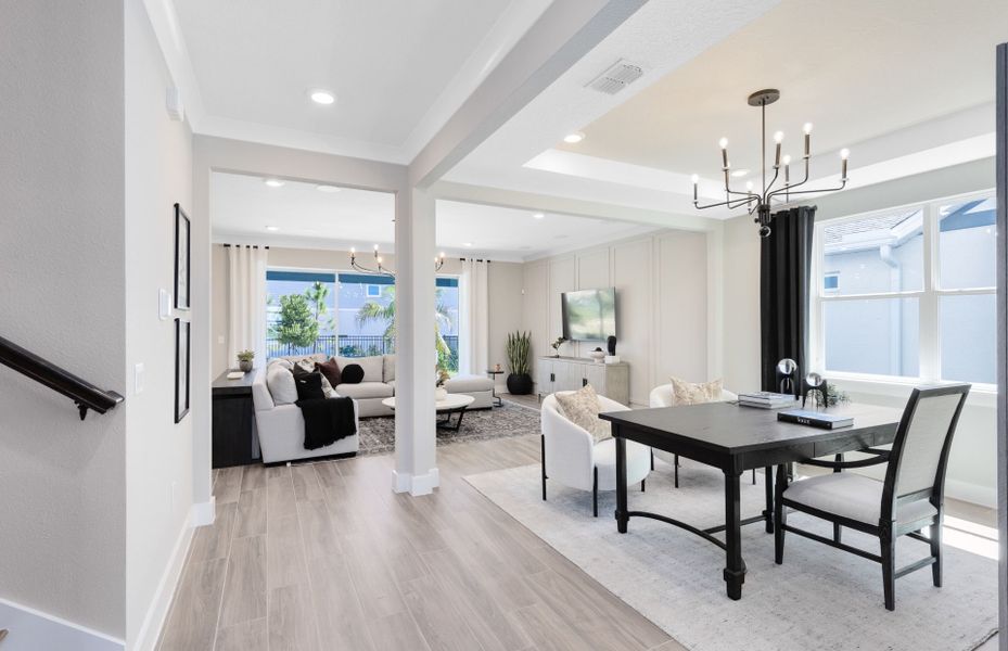 Representative furnished interior of a home built from the Scarlett by Pulte Homes in Parkside Trails, Clermont (Image 20). Representative furnished interior of a home built from the Scarlett by Pulte Homes in Parkside Trails, Clermont (Image 20).