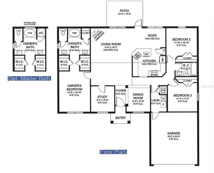 2D floor plan layout of this home in North Port, North Port, FL (Image 3).