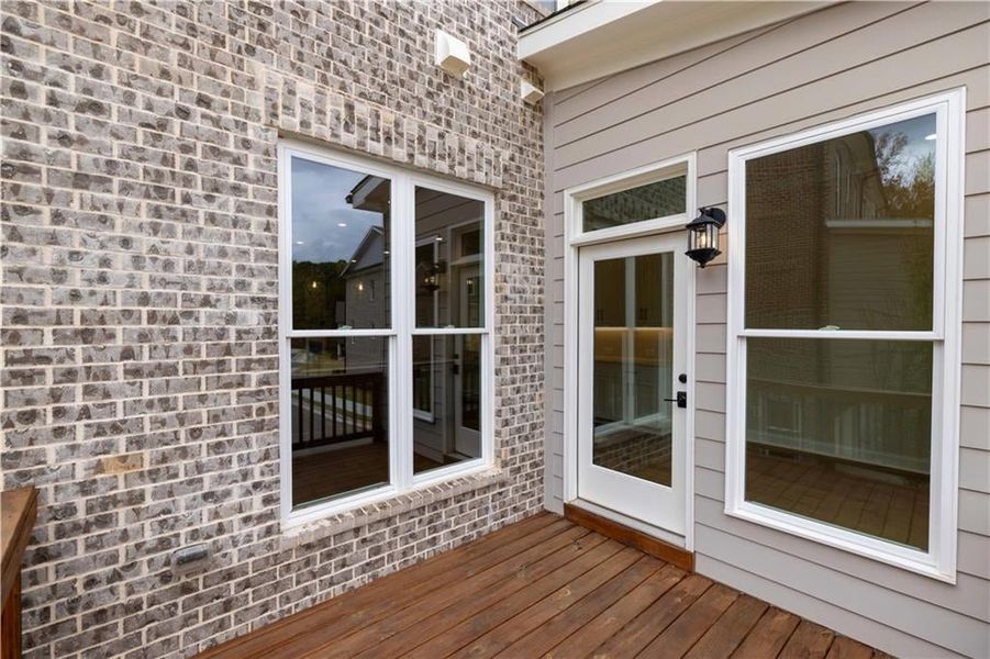 View of wooden deck