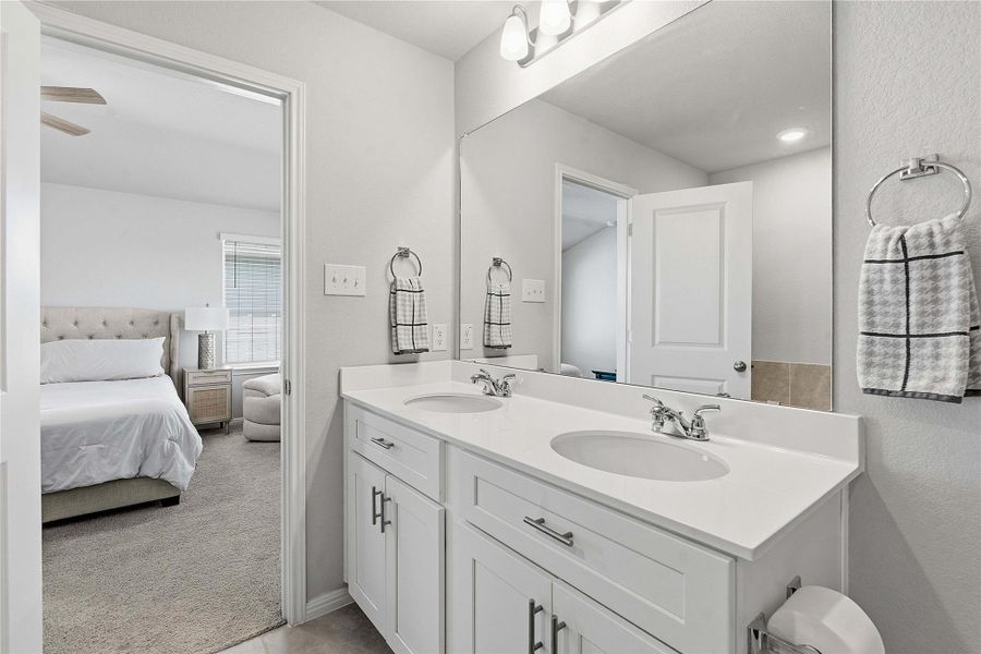 Furnished interior view inside a new home in Crosswinds, Kyle (Image 17).